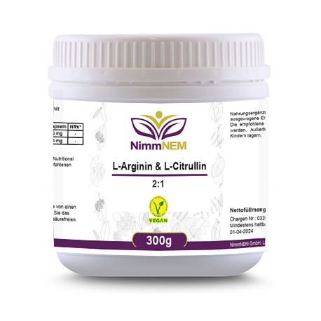 L-Arginin & L-Citrullin 2:1 Pulver 300g
