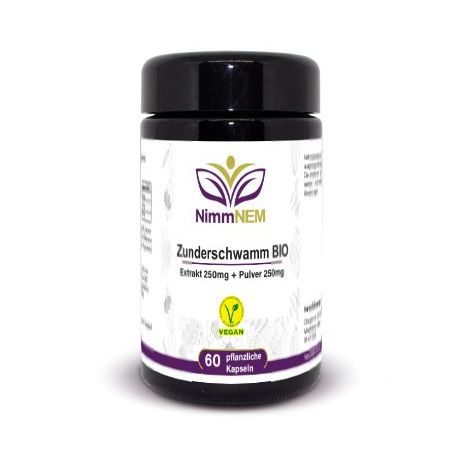 Zunderschwamm Extrakt 250mg + Pulver 250mg BIO